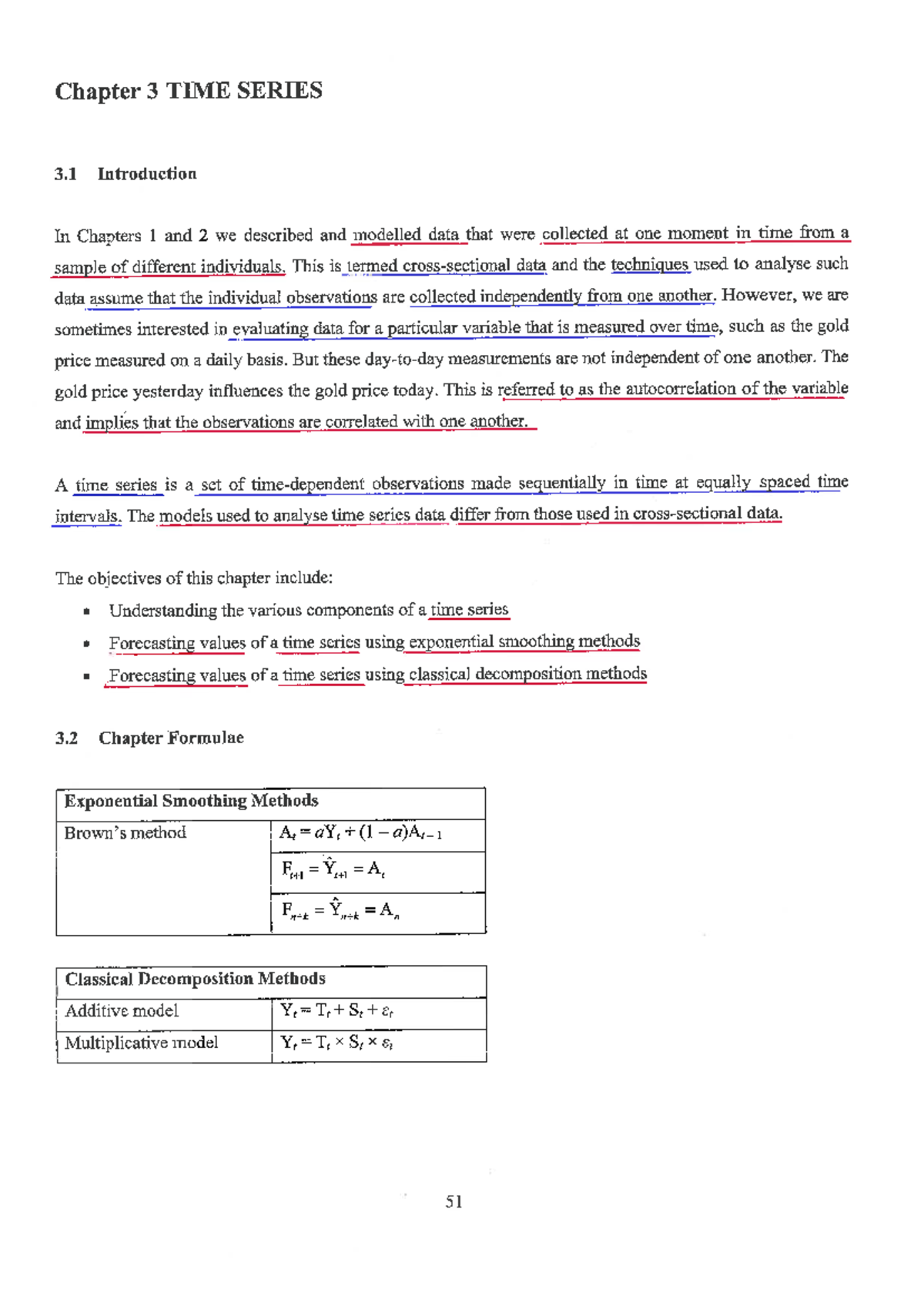 Notes - Chapter 3: Understanding Time Series Analysis Methods - Studocu