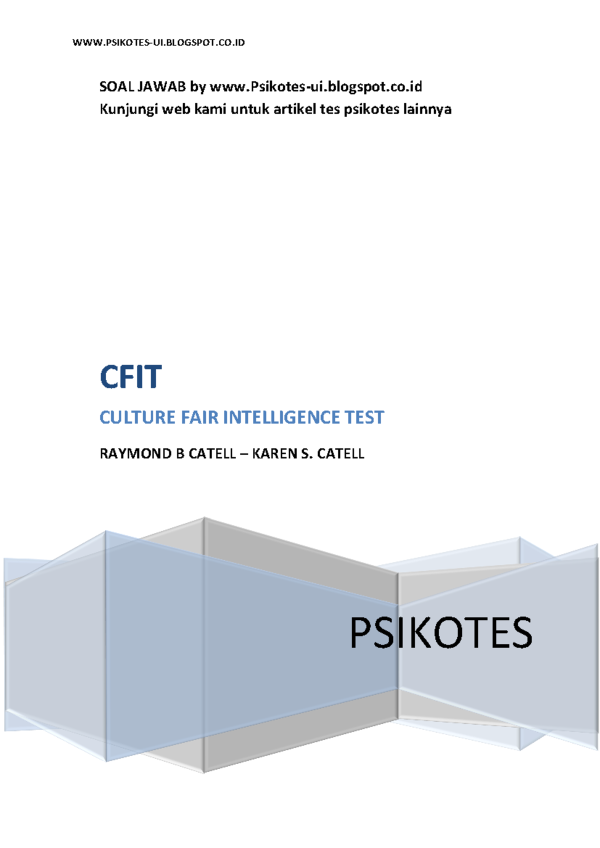 Psikotes CFIT 3A: Soal dan Jawaban Lengkap (PDF) - Document Preview