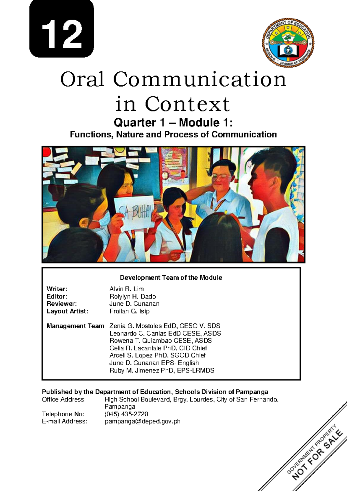 ORAL COM Q1 M1 - Functions, Nature & Process of Communication - Studocu
