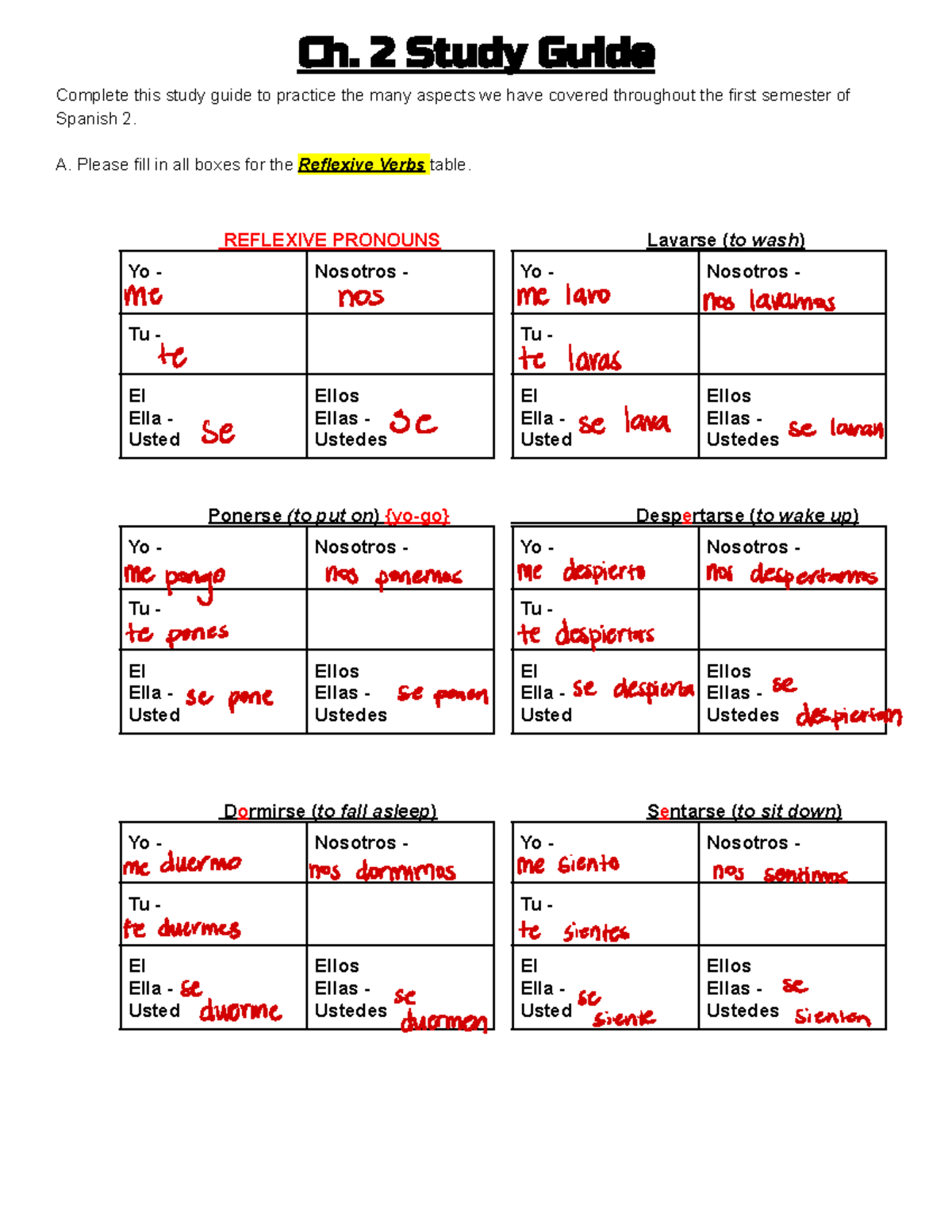 Answers Ch 2 Study Guide - Complete this study guide to practice the ...