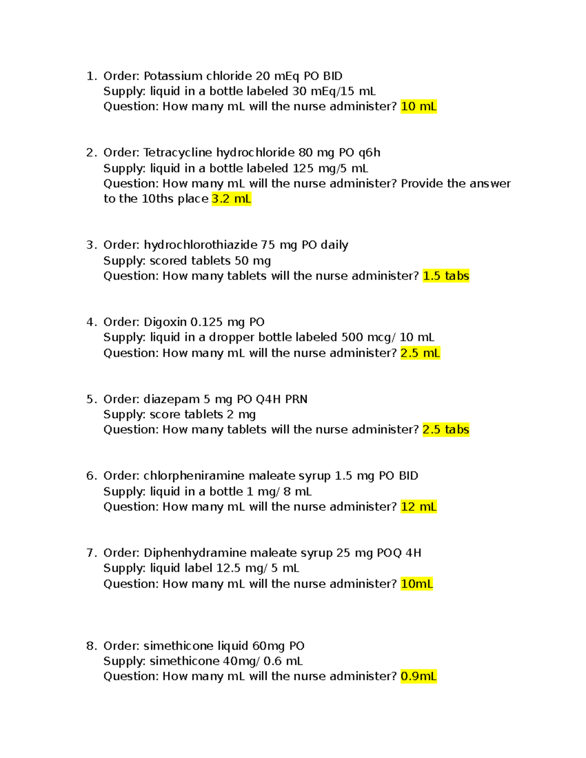 Drug Calculations for Clinical Med Math - Student Math Copy - Studocu