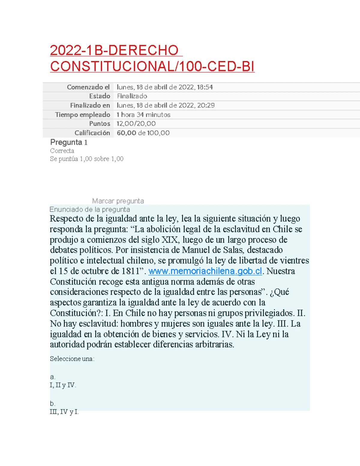 Prueba 2 Derecho Constitucional - Página Principal/Mis cursos/22-3B ...