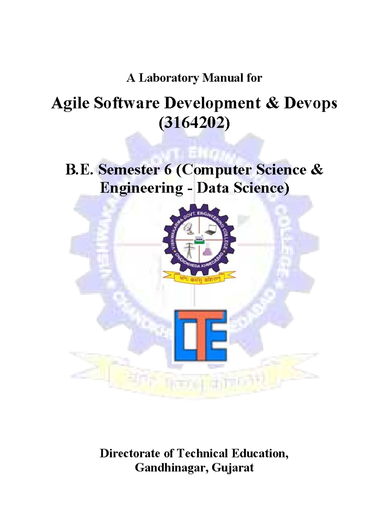 Agile Software Development DevOps (3164202) Lab Manual for B.E ...