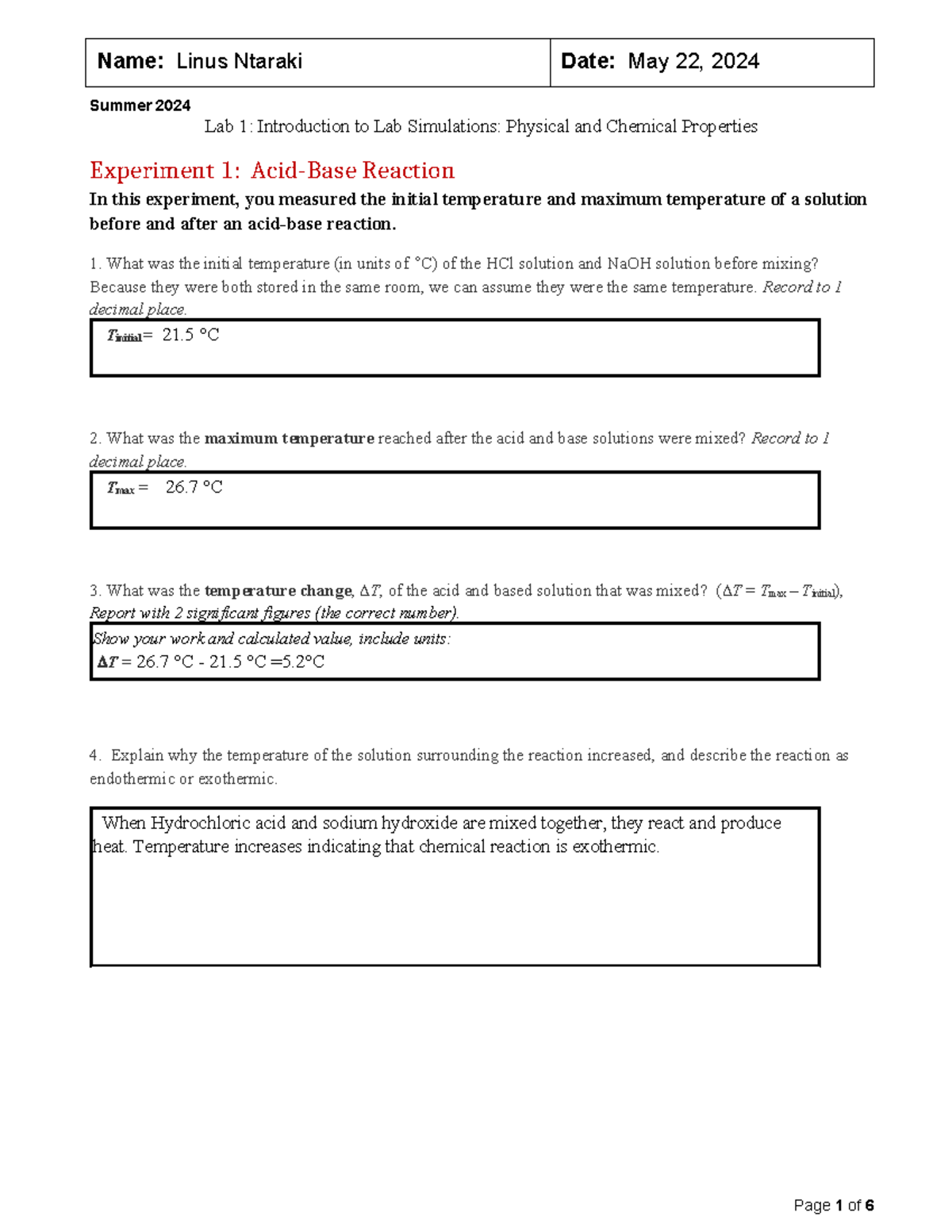 Chemical Properties Lab 1 (CHEM101): Introduction to Lab Simulations ...