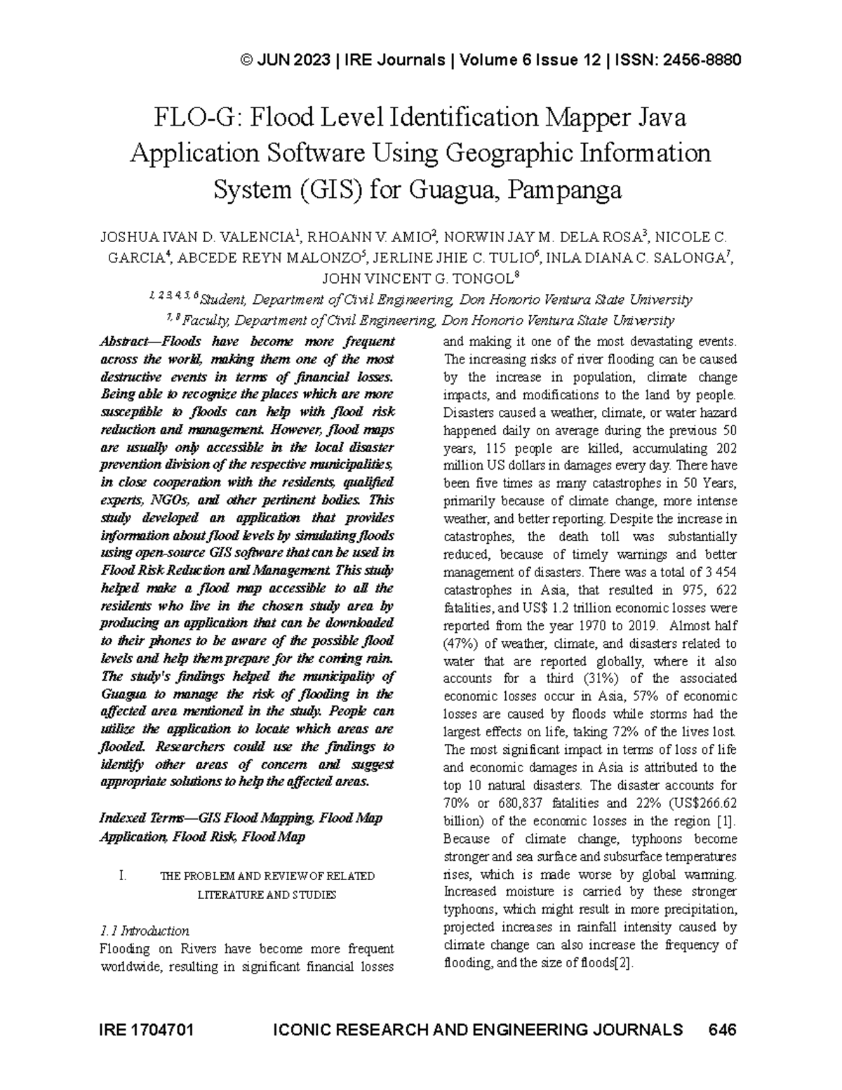 Flood Level Identification Mapper: A GIS-Based Java App for Guagua ...
