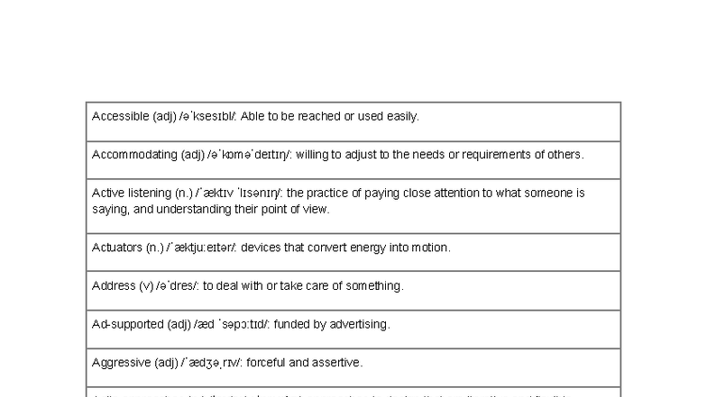 Vocab CTD 2: Key Terms and Definitions for Understanding Concepts - Studocu