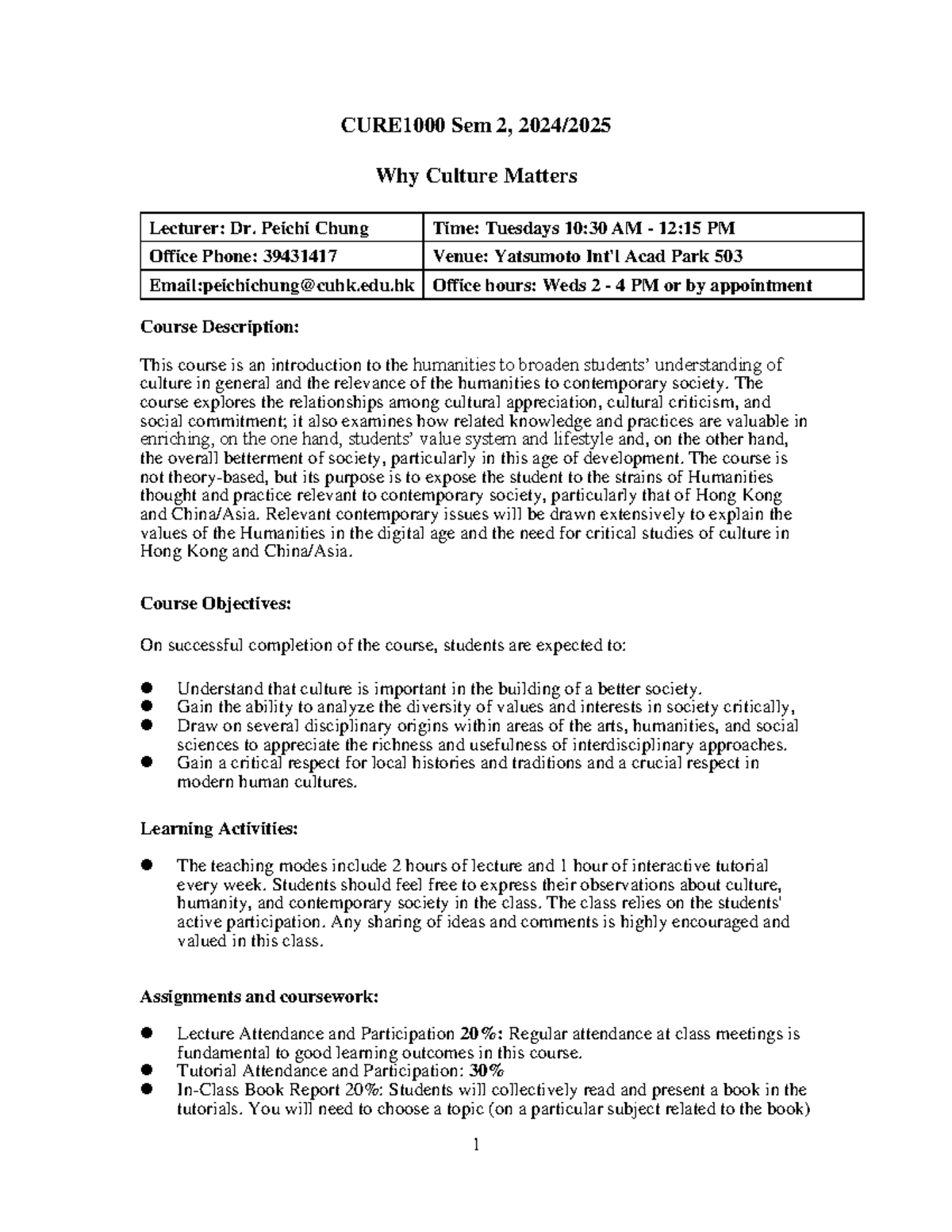 CURE1000 - Final Exam Study Notes: Why Culture Matters - Studocu