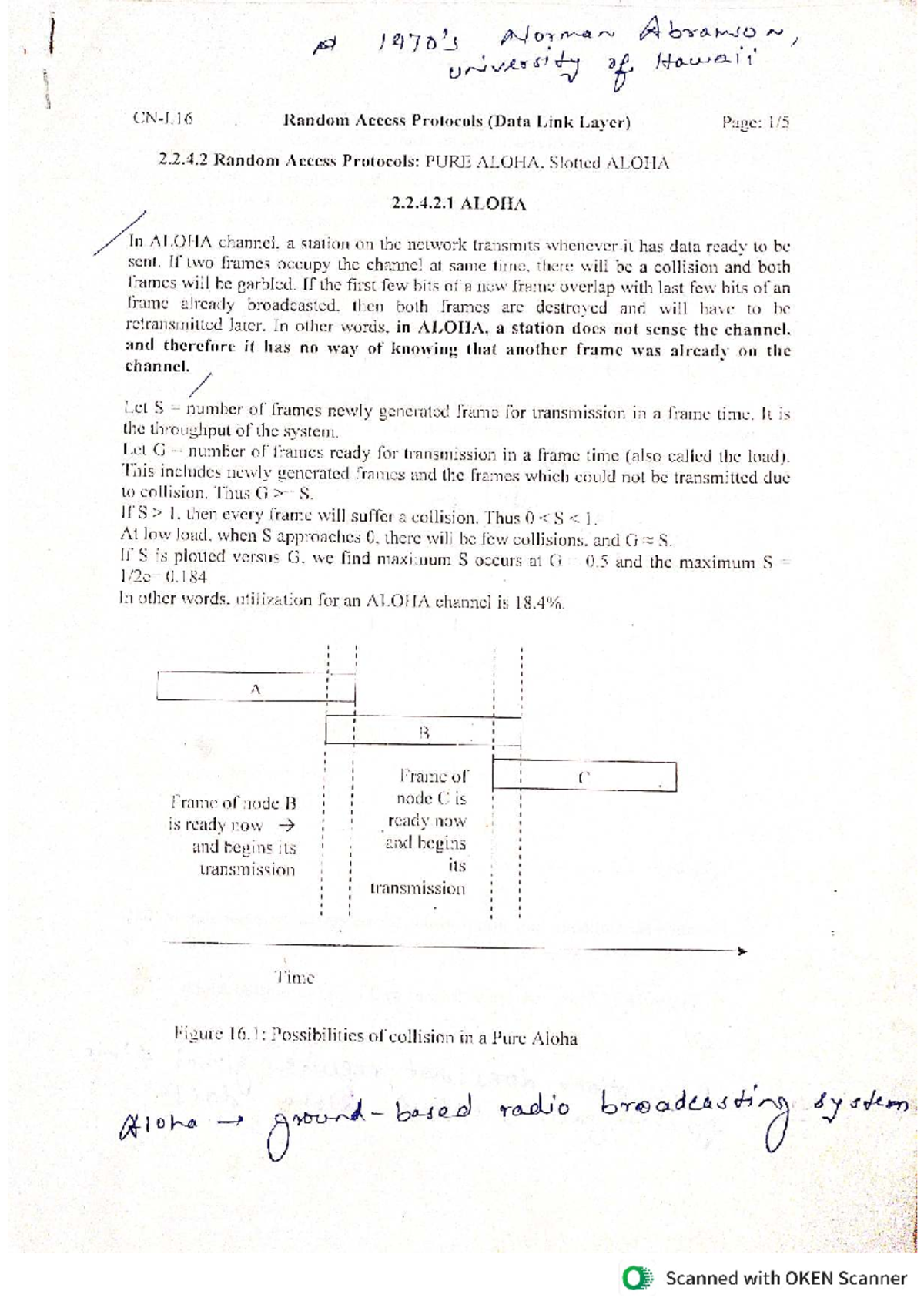 Random Access Protocols: ALOHA Overview and Analysis (Unit 4) - Studocu