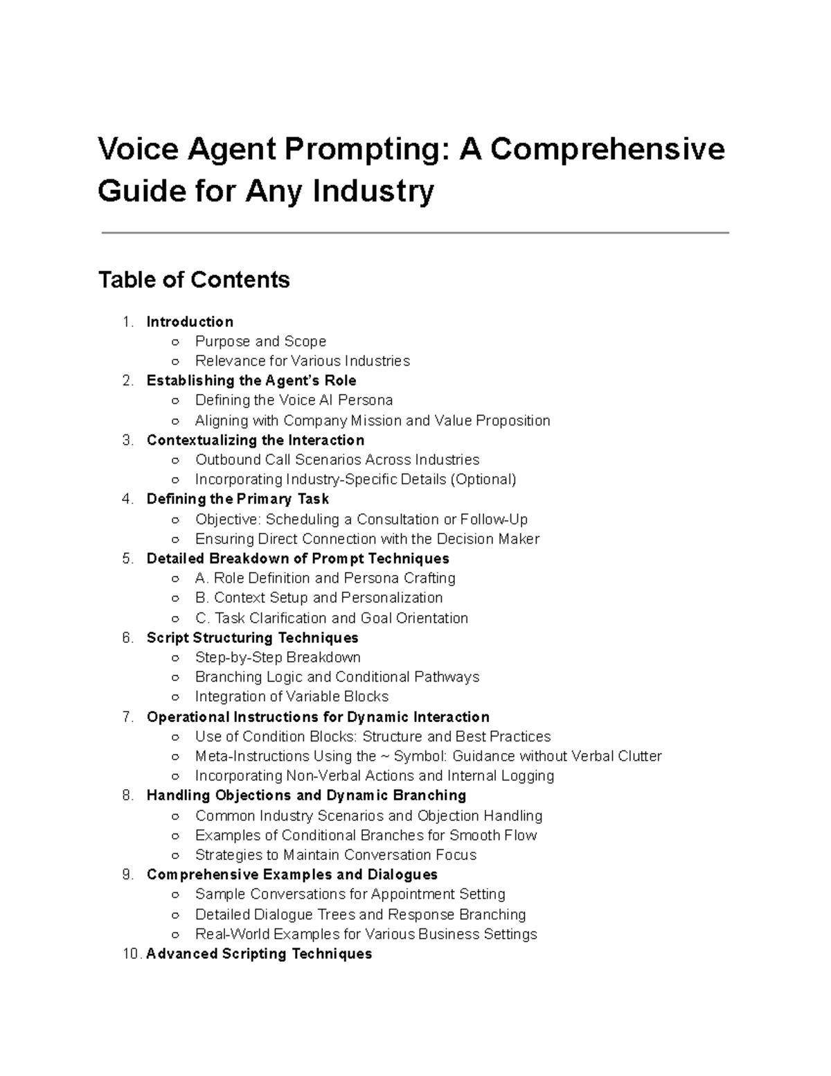 Voice Agent Prompting: A Comprehensive Guide for All Industries - Studocu