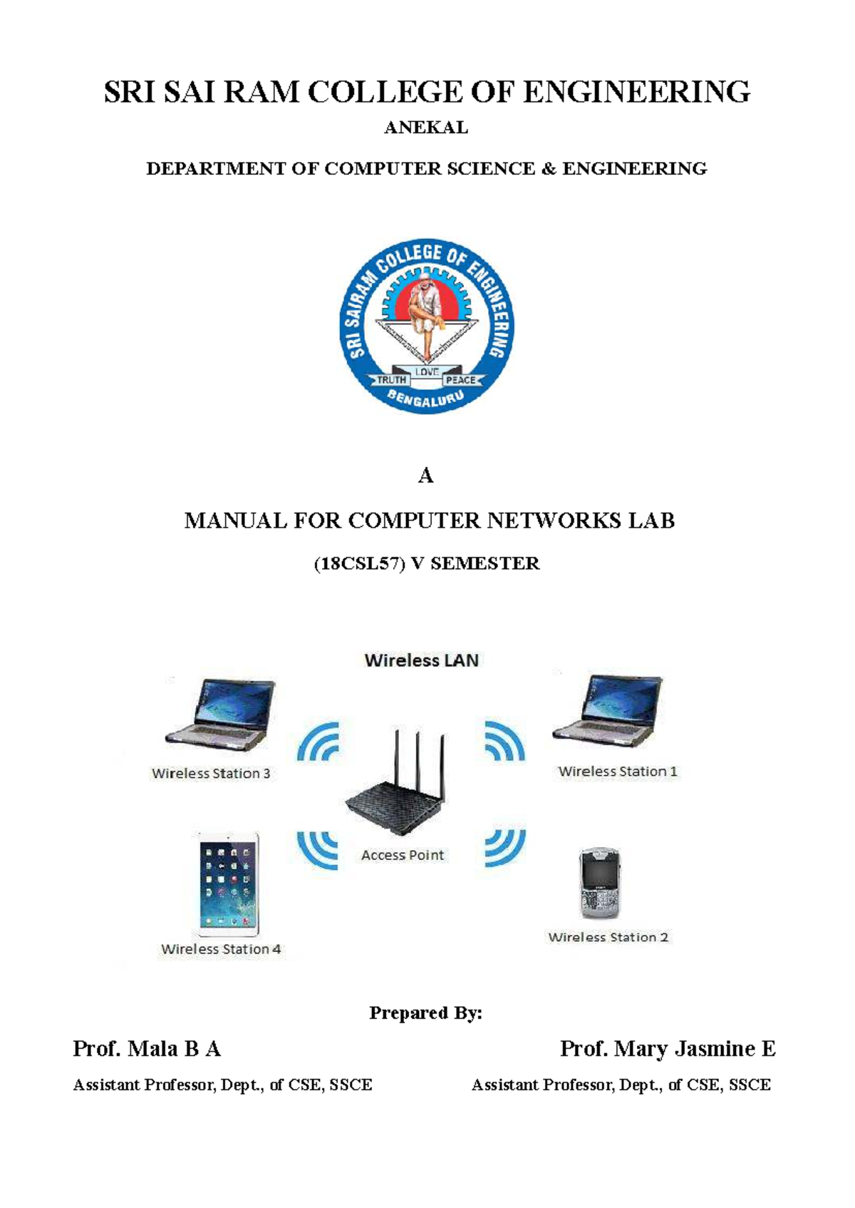 Computer Networks Lab Manual (18CSL57) for V Semester Students - Studocu