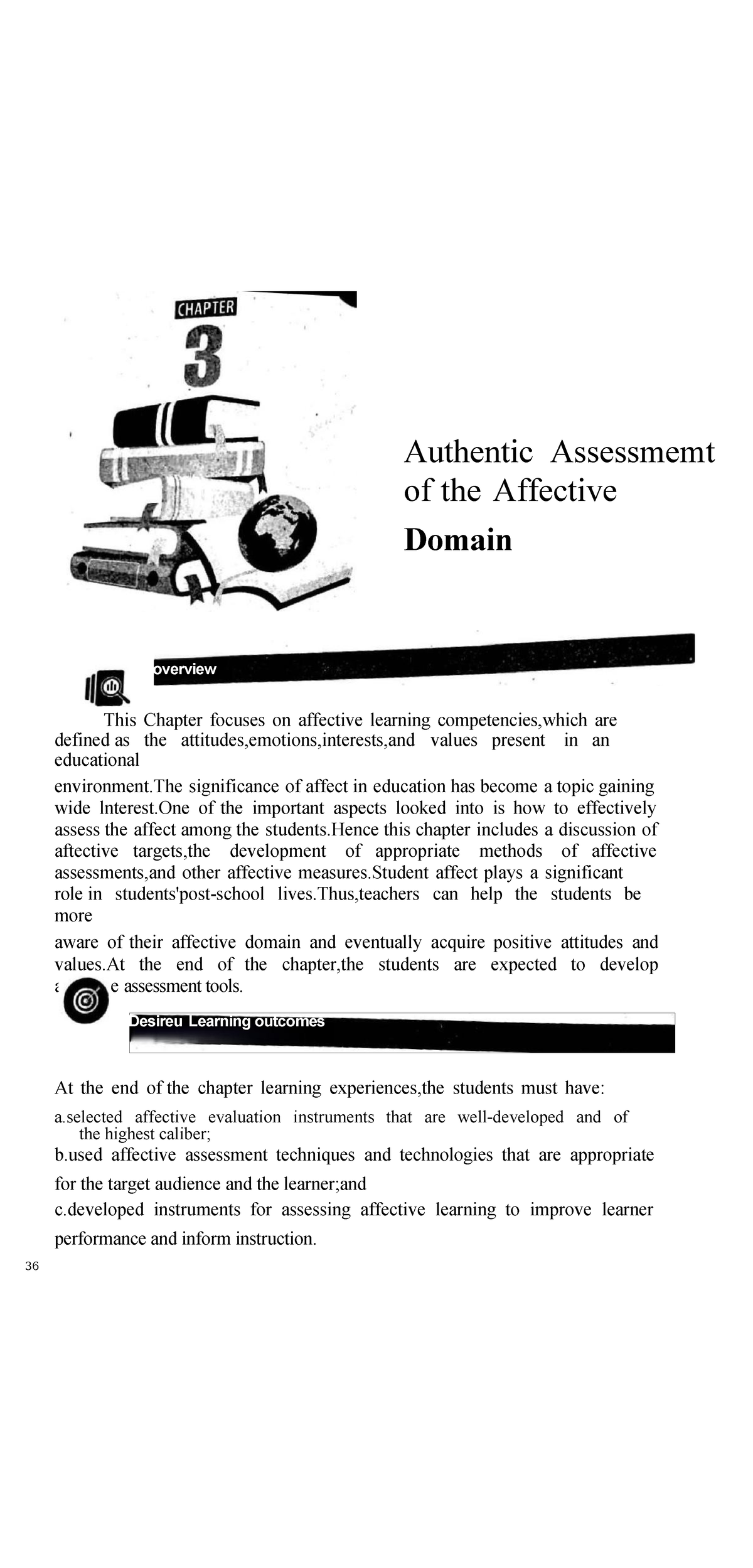 Authentic Assessment of the Affective Domain: Chapter 3 Overview - EDUC ...