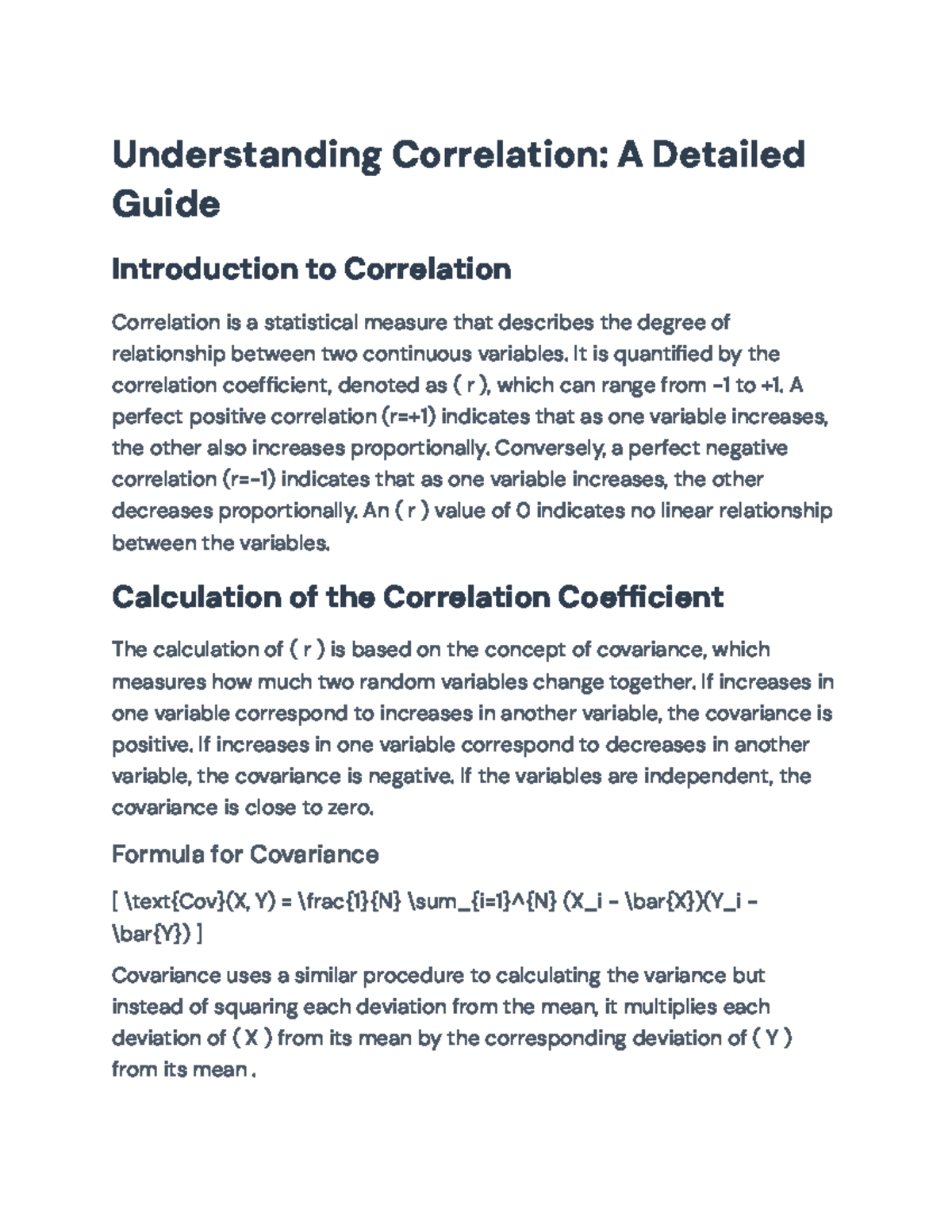 Understanding Correlation: A Guide to Statistical Relationships in Data ...