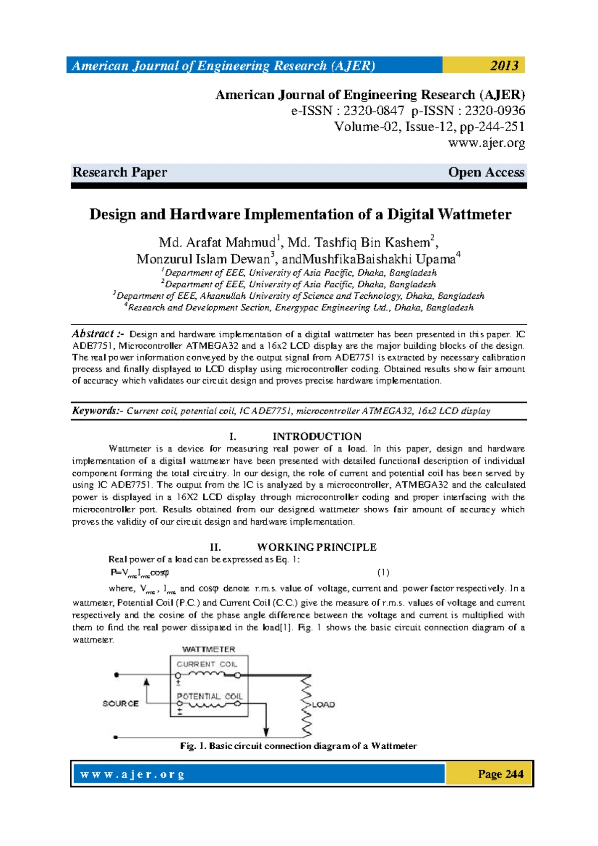Design and Development of MIDIWAT: A Microcontroller-Based Digital ...