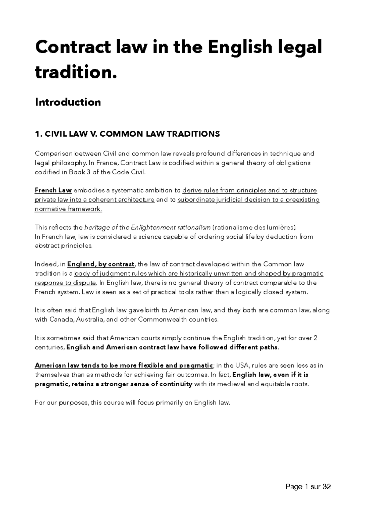 Contract Law in English: A Comparative Study of Common and Civil Law ...