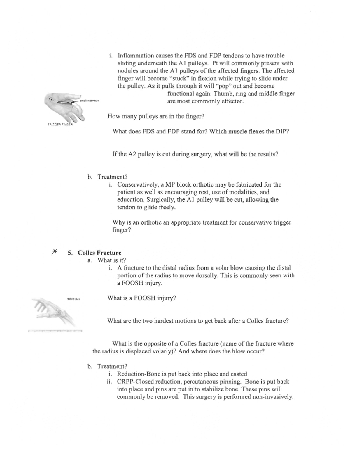 Colles' Fracture - mechanism of injury and rehab - i. Inflammation ...