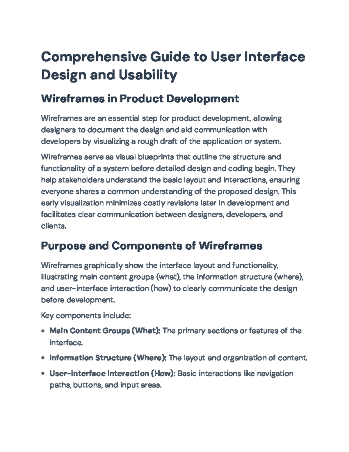 Comprehensive Guide to UI Design & Usability Principles (CS101) - Studocu