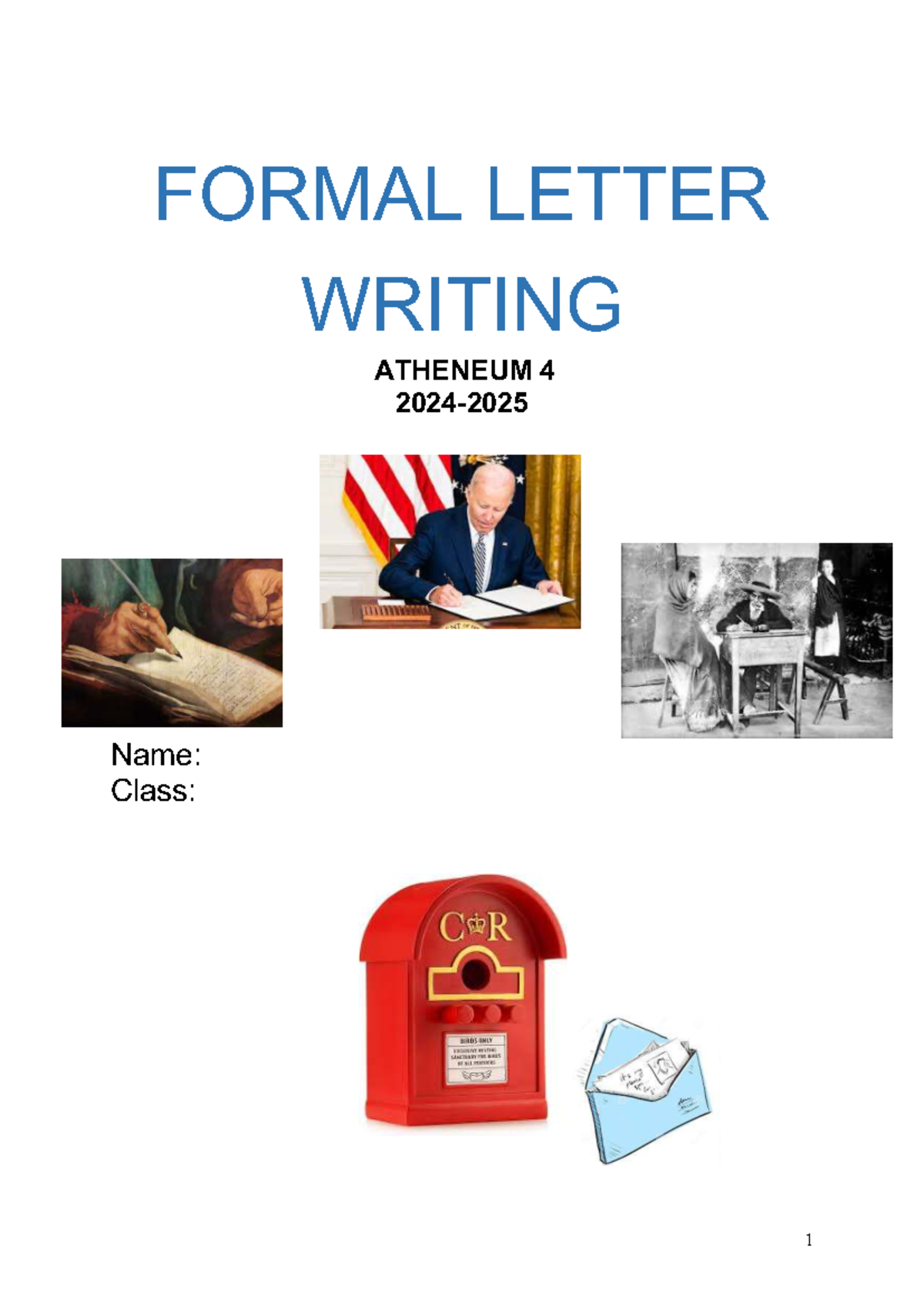 Reader Formele Brief A 4: Schrijfvaardigheid en Voorbeelden 2024-2025 ...