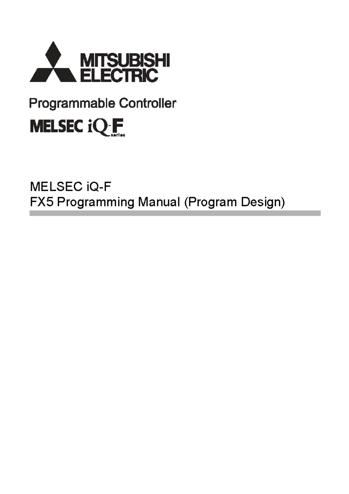 MELSEC FX5 Programming Manual: Program Design Guide - Studocu