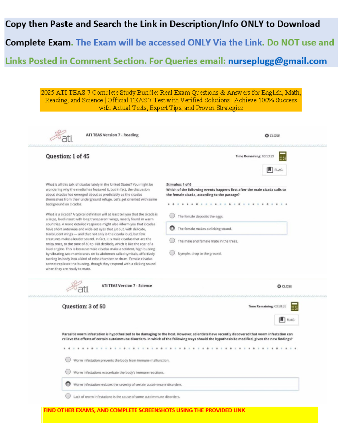 Ace ATI TEAS 7 All Subjects 2025 Exam – Screenshot Questions & Perfect ...