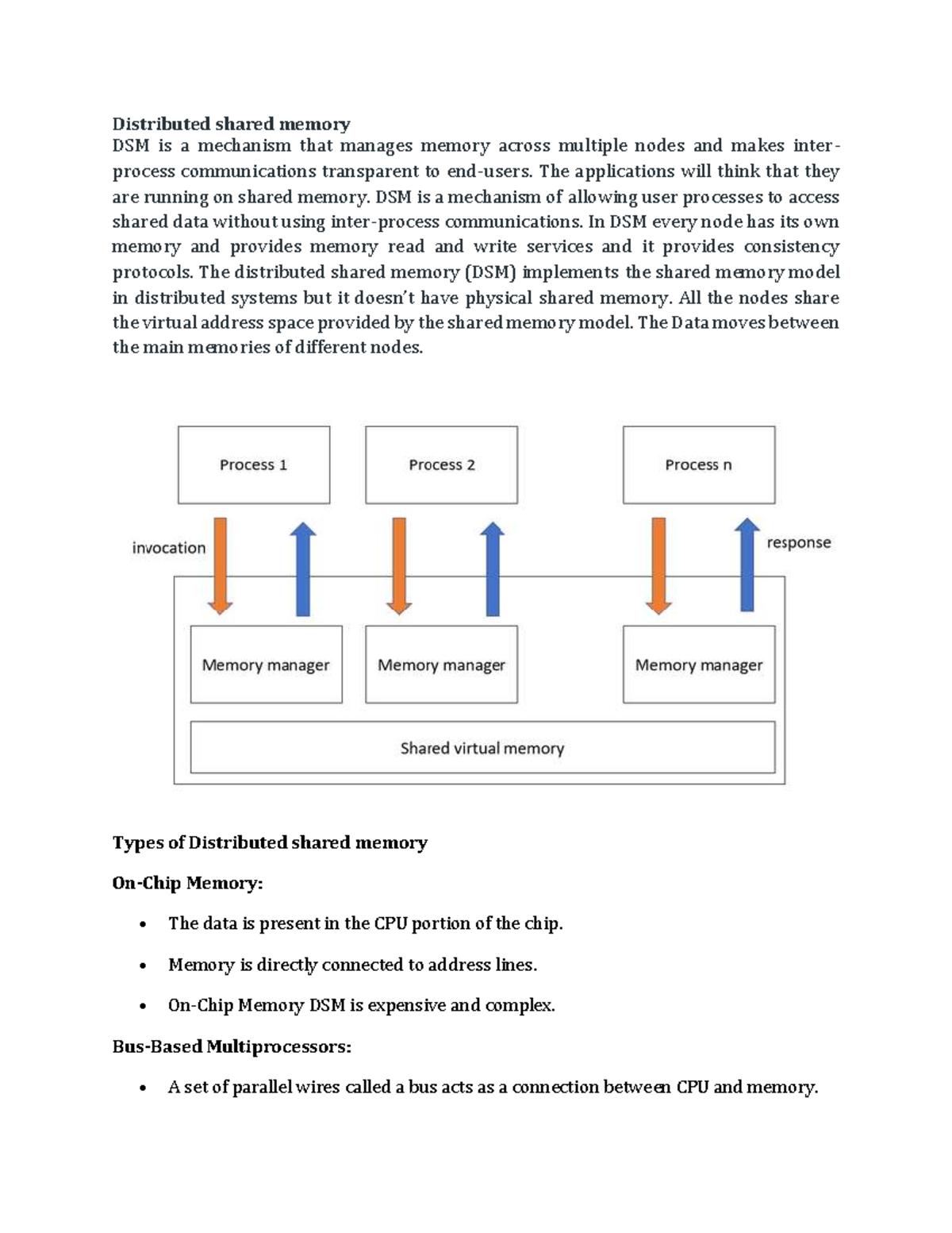 AOS Unit 3 - Overview of Distributed Shared Memory and Scheduling ...