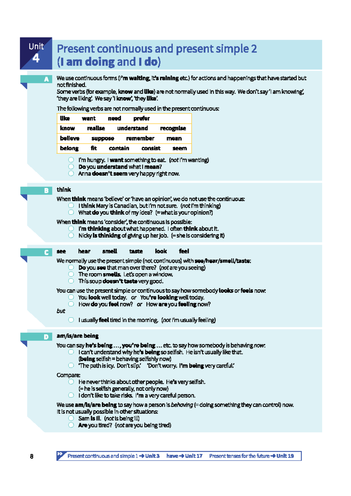 Unit 2.4: Present Continuous vs Present Simple - Esercitazione Notes ...