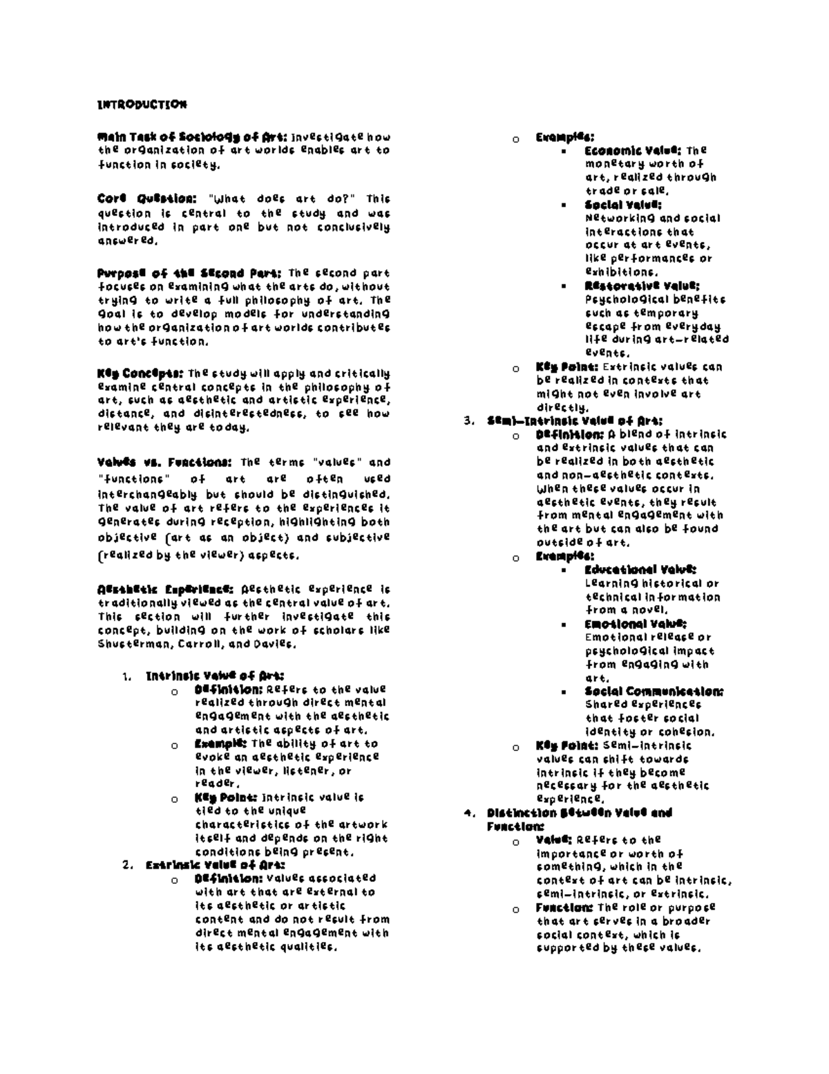 Introduction - Math notes - INTRODUCTION Main Task of Sociology of Art ...