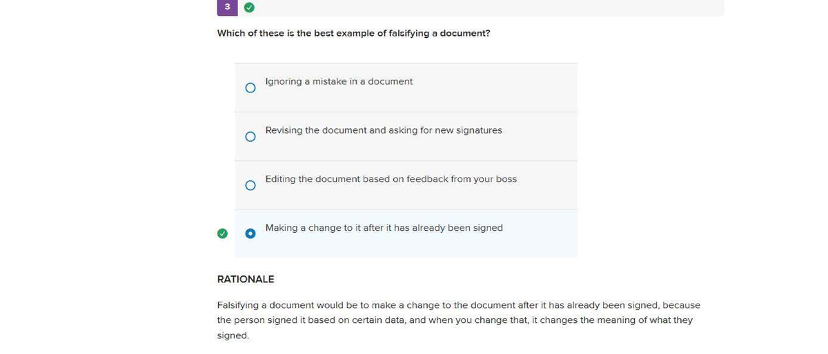 Best Example of Document Falsification: Analysis and Rationale - Studocu