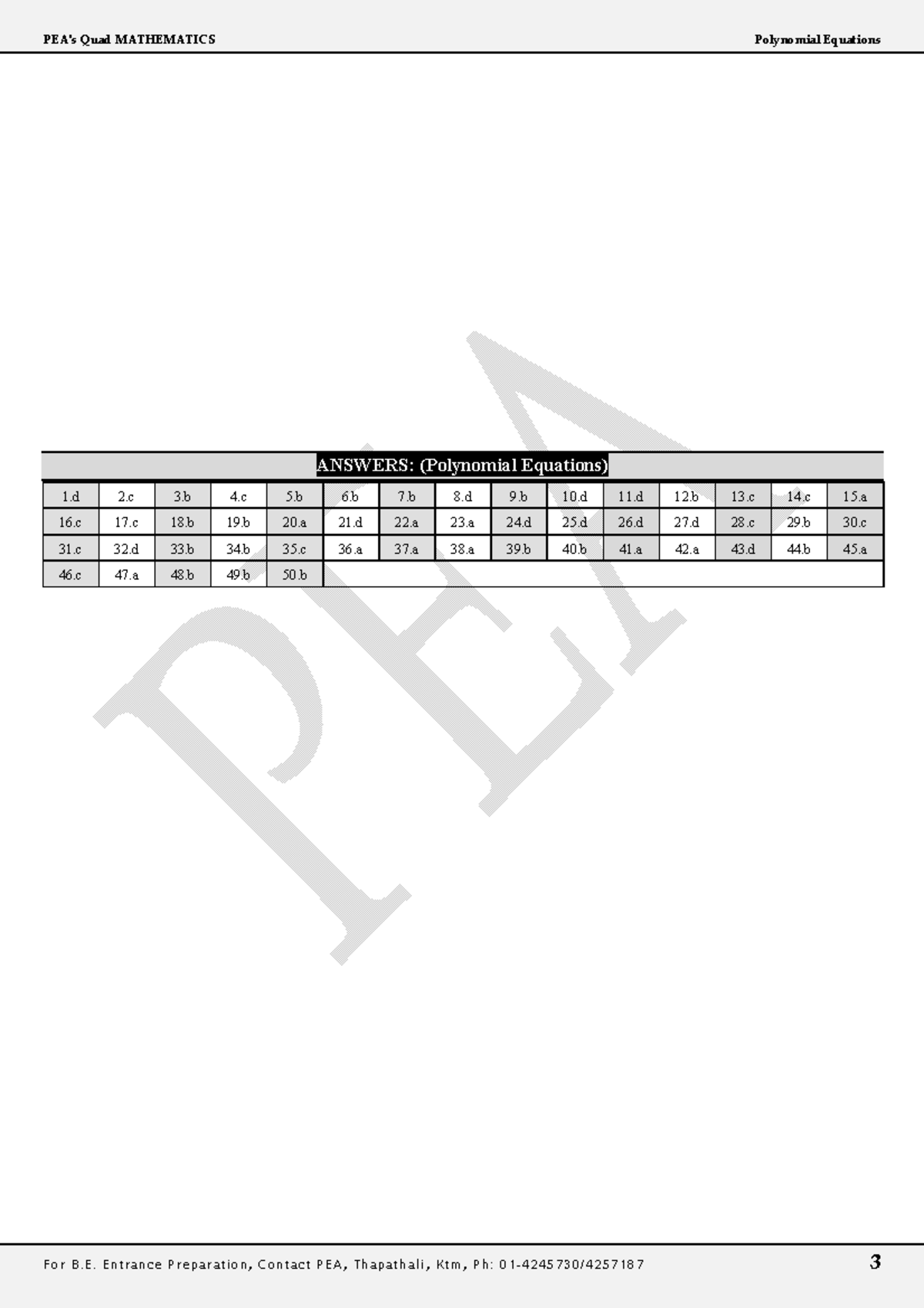 Math problems support - mathematics 8 - PEA's Quad MATHEMATICS ...