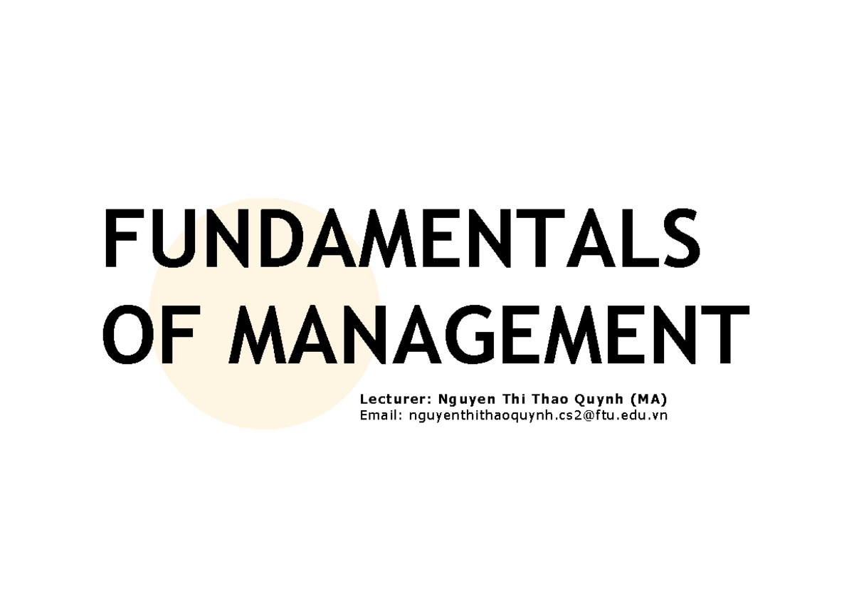 Chapter 1 - Introduction to Management (Mgmt 101) - Studocu