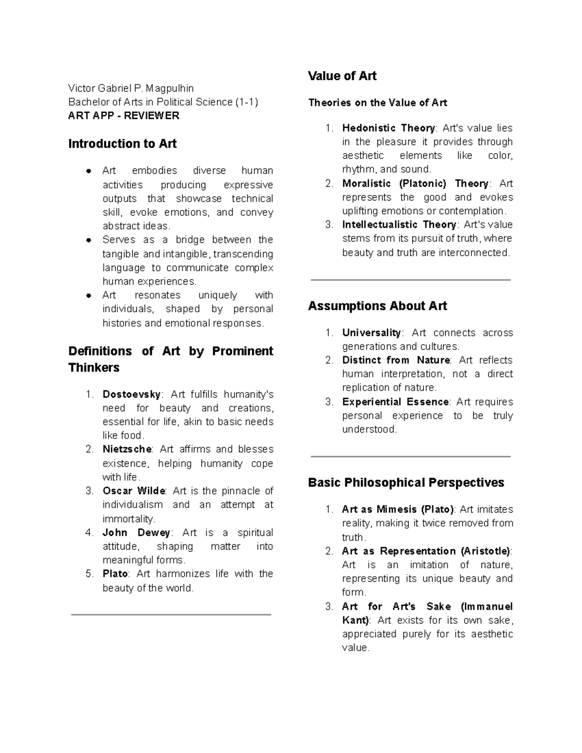 Midterm ART APP Review Notes: Key Concepts & Artistic Perspectives ...