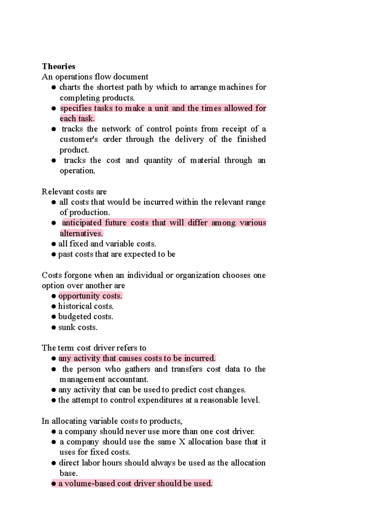 Copy of Cost Accounting - Finals - Theories An operations flow document ...