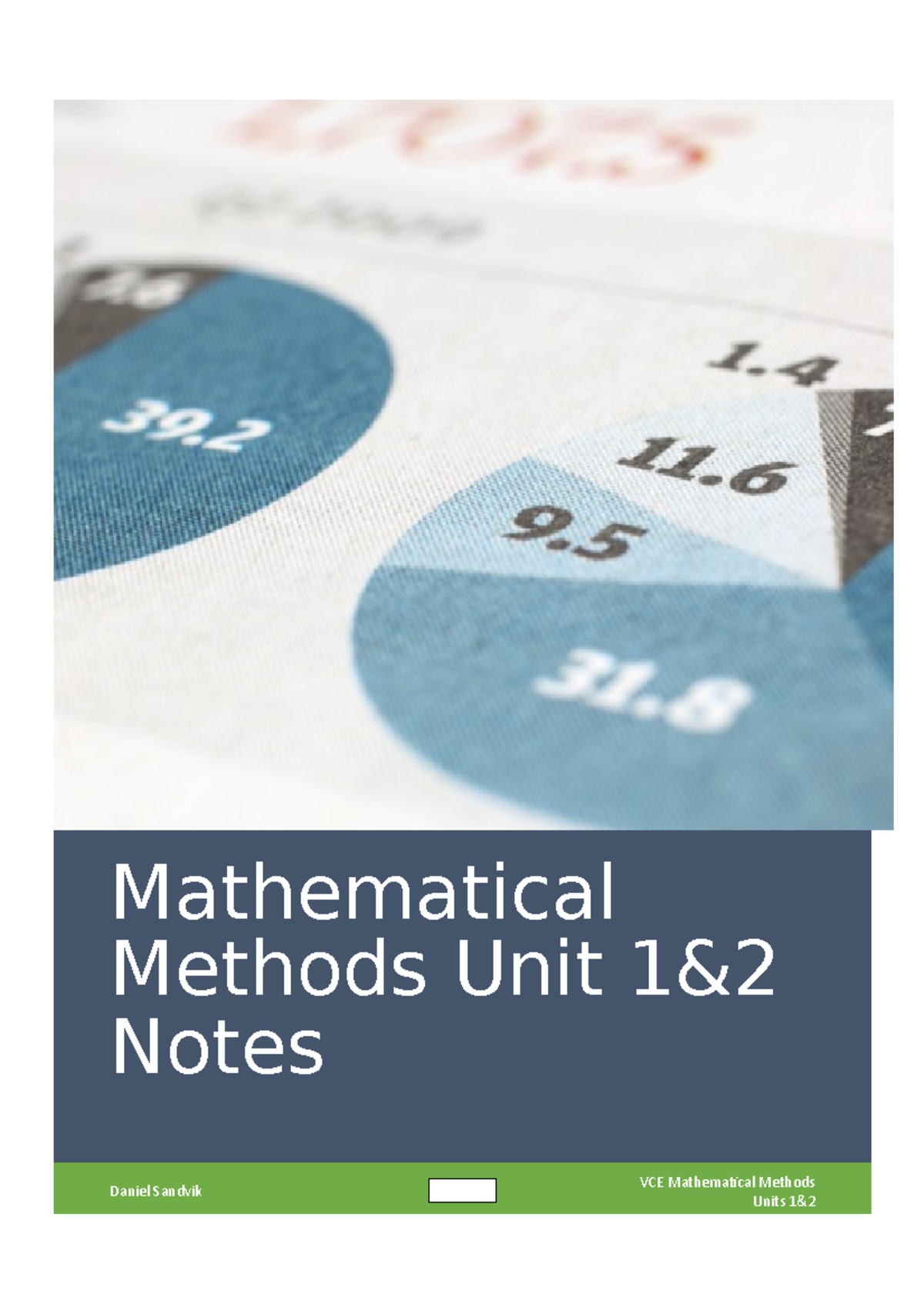 VCE Mathematical Methods Unit 12 Study Notes Overview - Studocu