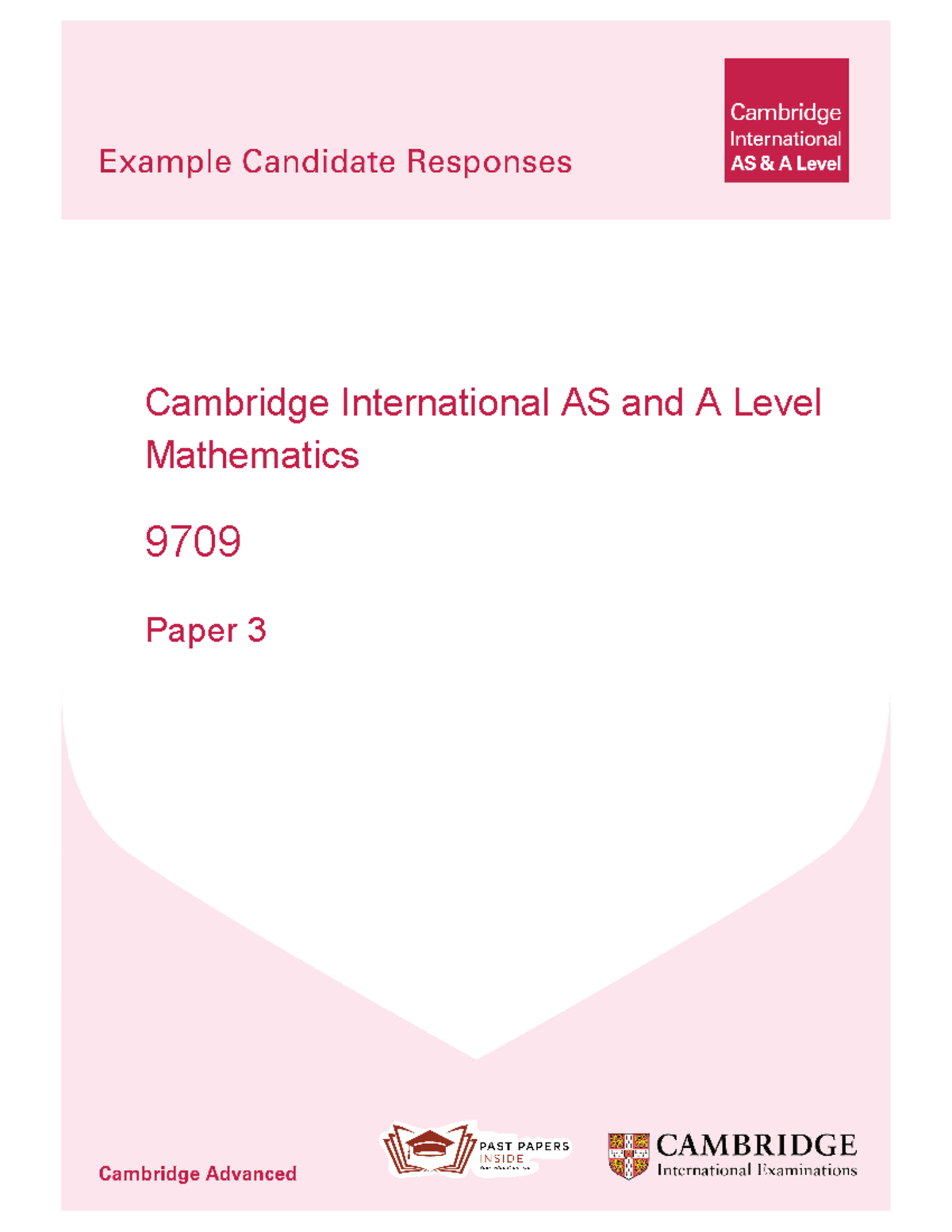 9709 Mathematics Paper 3: Example Candidate Responses & Comments - Studocu