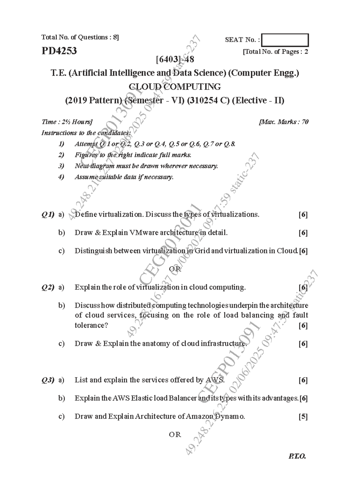 Cloud Computing (310254 C) Assignment - May Jun 2025 - Studocu