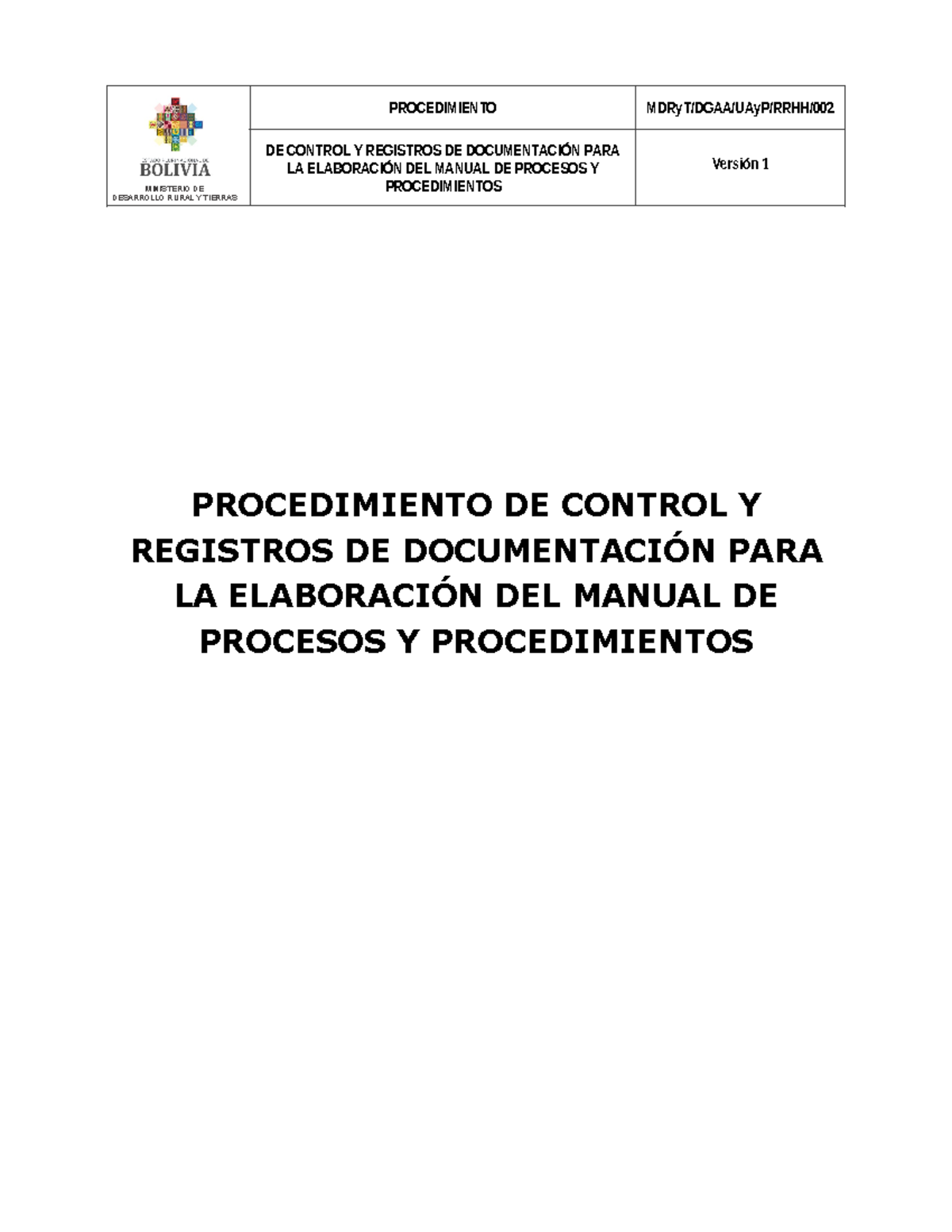 Guía MPP - 2022: Procedimientos y Control de Documentación - Document Preview