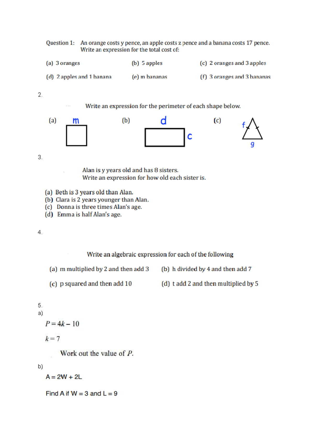 Raffle Number Review Questions - math - 2. 3. 4. 5. a) b) c) d) 6. a) b ...