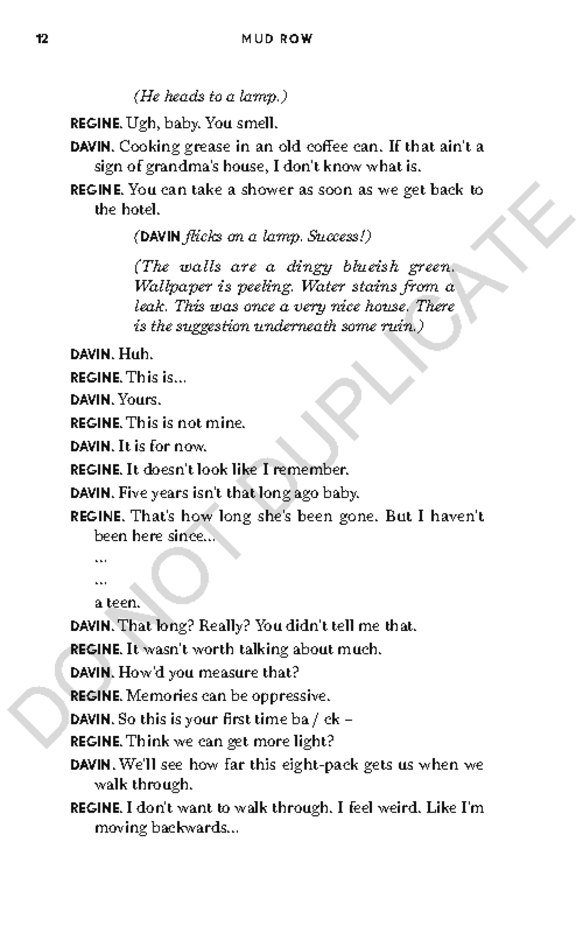 Mud Row Sides 2526-2: Actor Side Script Analysis - Studocu