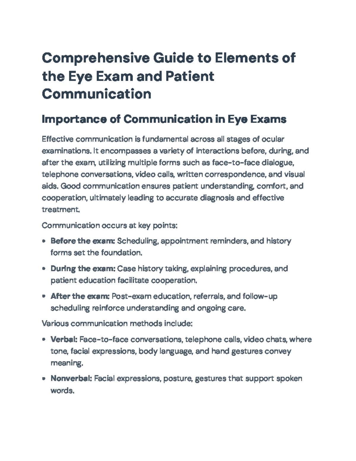 Optometric Case History Guidelines - Ocular Diagnostics & Therapeutics ...