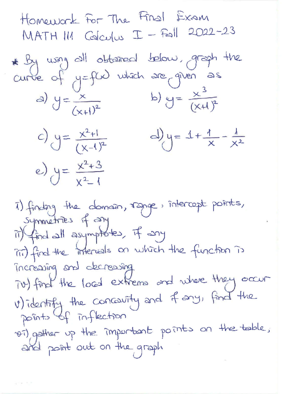 Calculus 1 Final Exam Solutions Guide - Studocu