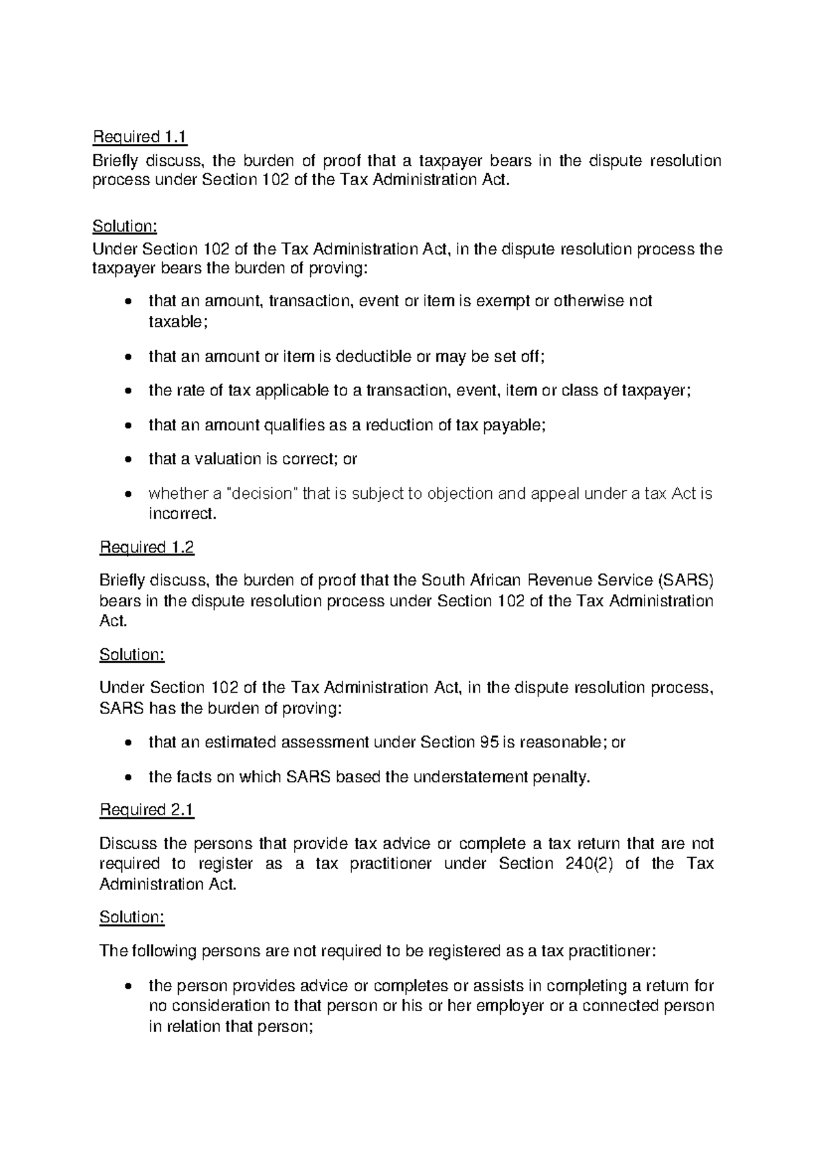 Tax Administration Act: Dispute Resolution Process & ADR Overview - Studocu