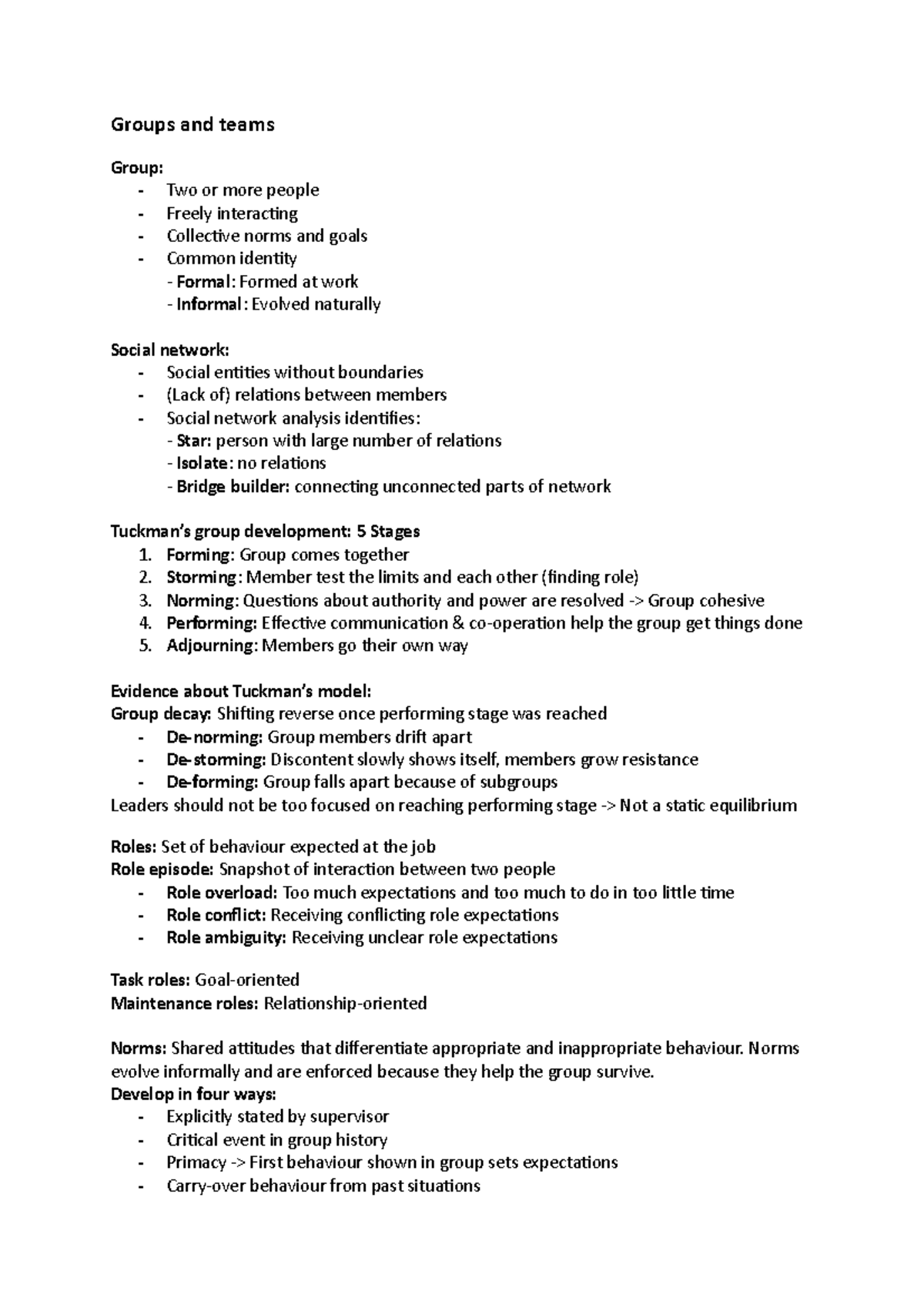 OB 101: Organisational Behaviour Exam Summary and Key Concepts ...