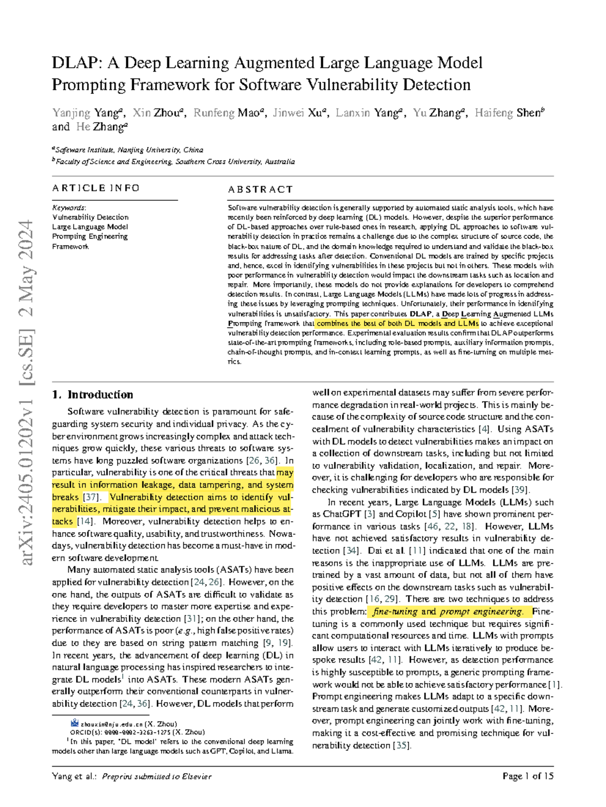 DLAP: A Deep Learning Augmented LLM Framework for Vulnerability ...