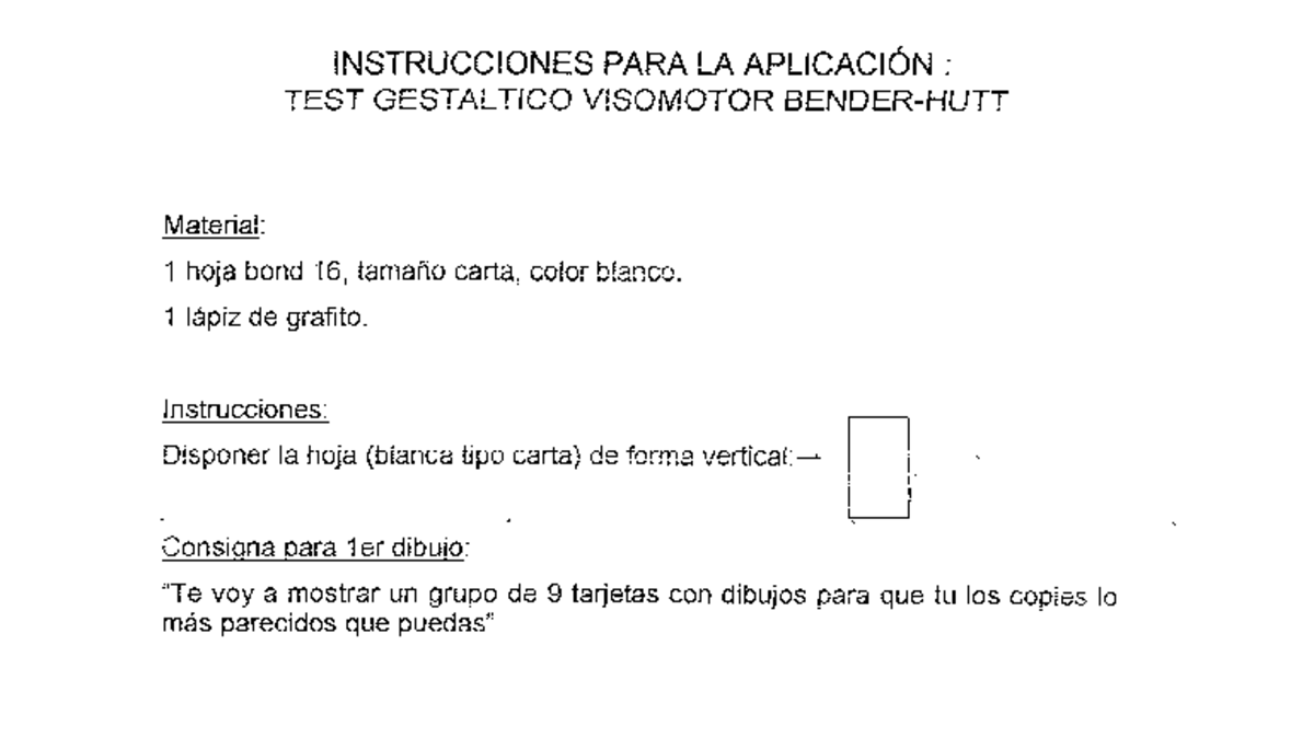 Manual de Corrección del Test Gestáltico Visomotor Bender-Hutt - Document Preview