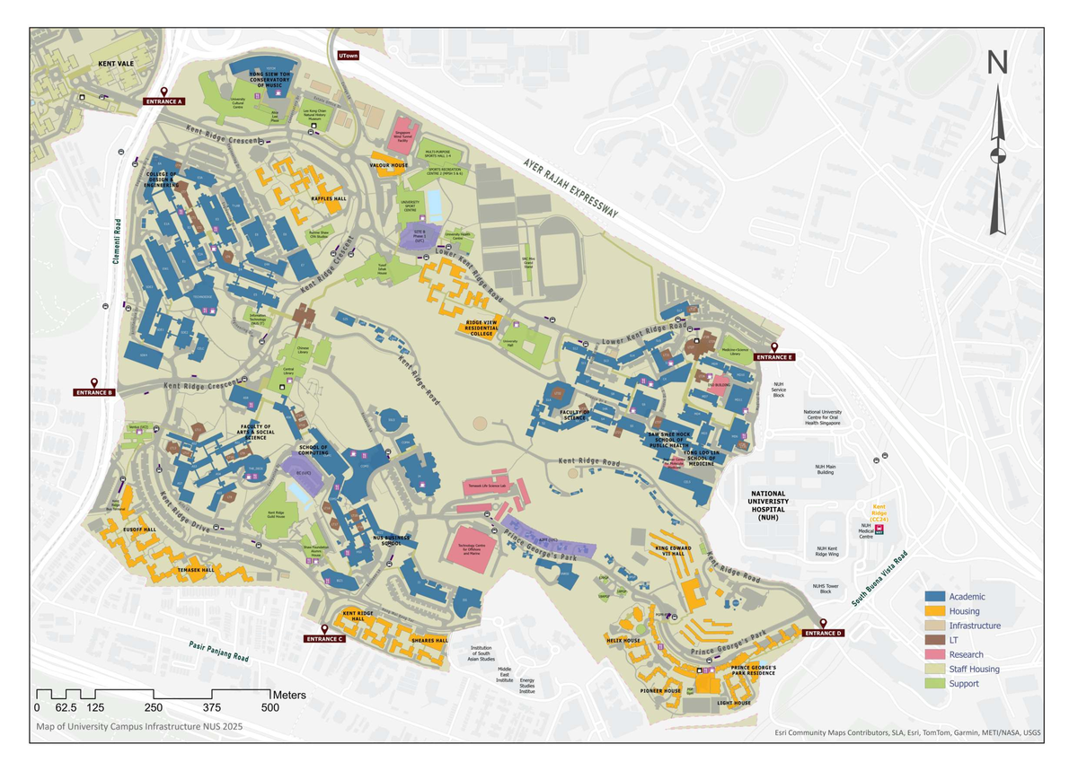 Kent Ridge Campus Map - NUS Infrastructure Overview - Studocu