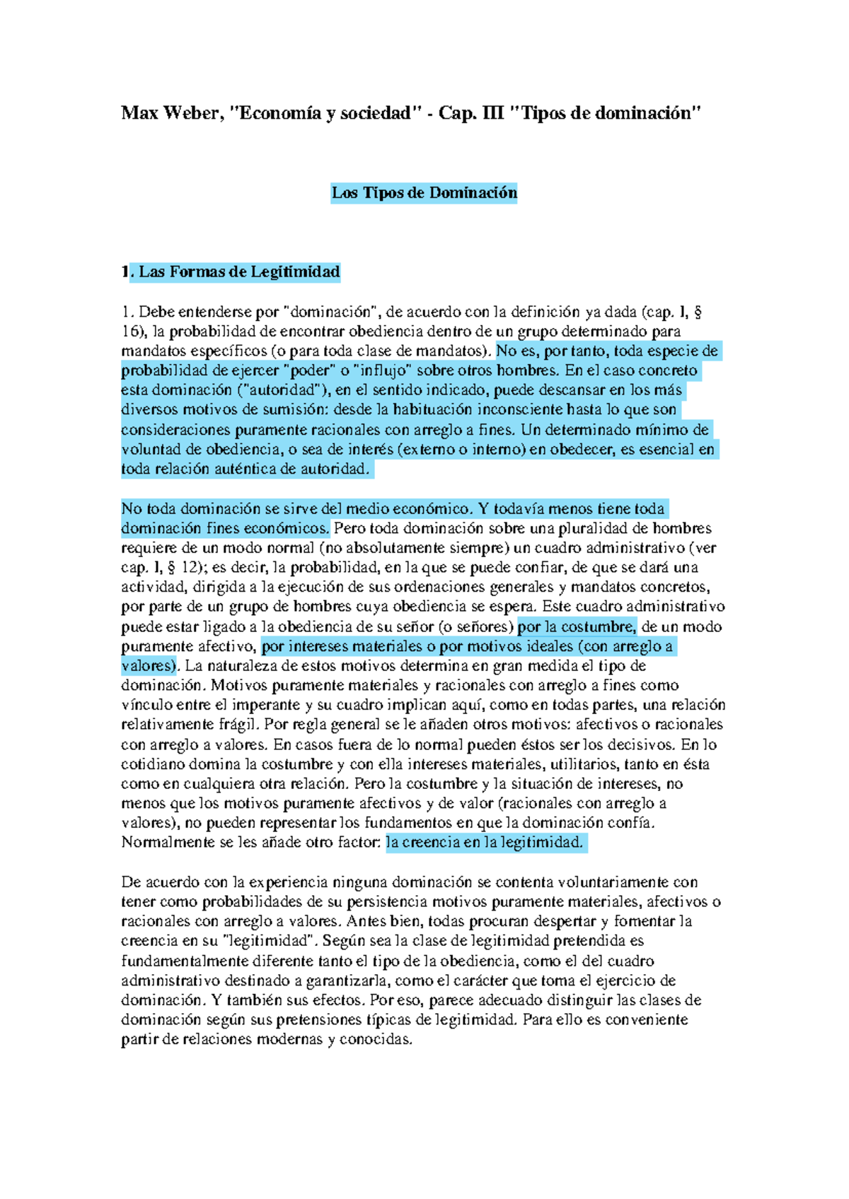 Weber y los Tipos de Dominación: Legitimidad y Estructura ...