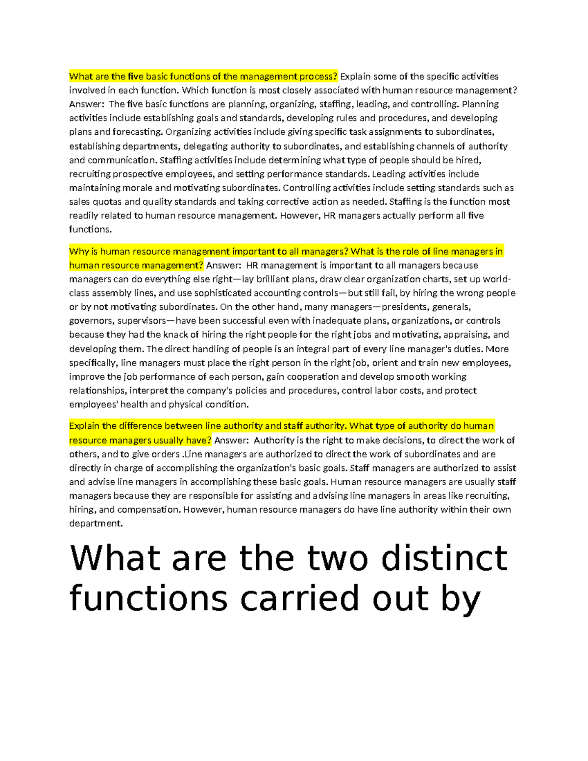 HR Chapter 1: Key Functions & Importance of Human Resource Management ...