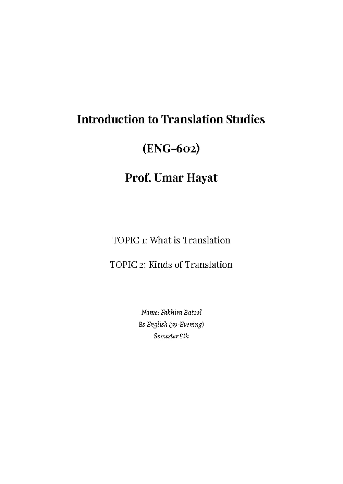 Introduction to Translation Studies: Key Concepts & Theories - Studocu