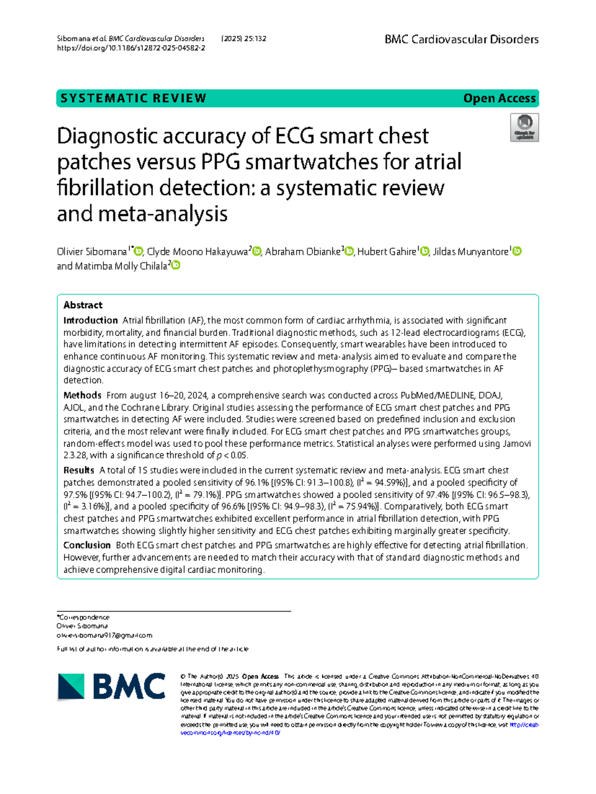 Diagnostic Accuracy of ECG Smart Chest Patches vs PPG Smartwatches for ...