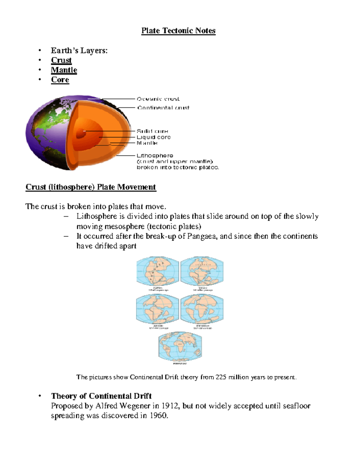 Plate Tectonics: Comprehensive Study Notes (2016) - Studocu