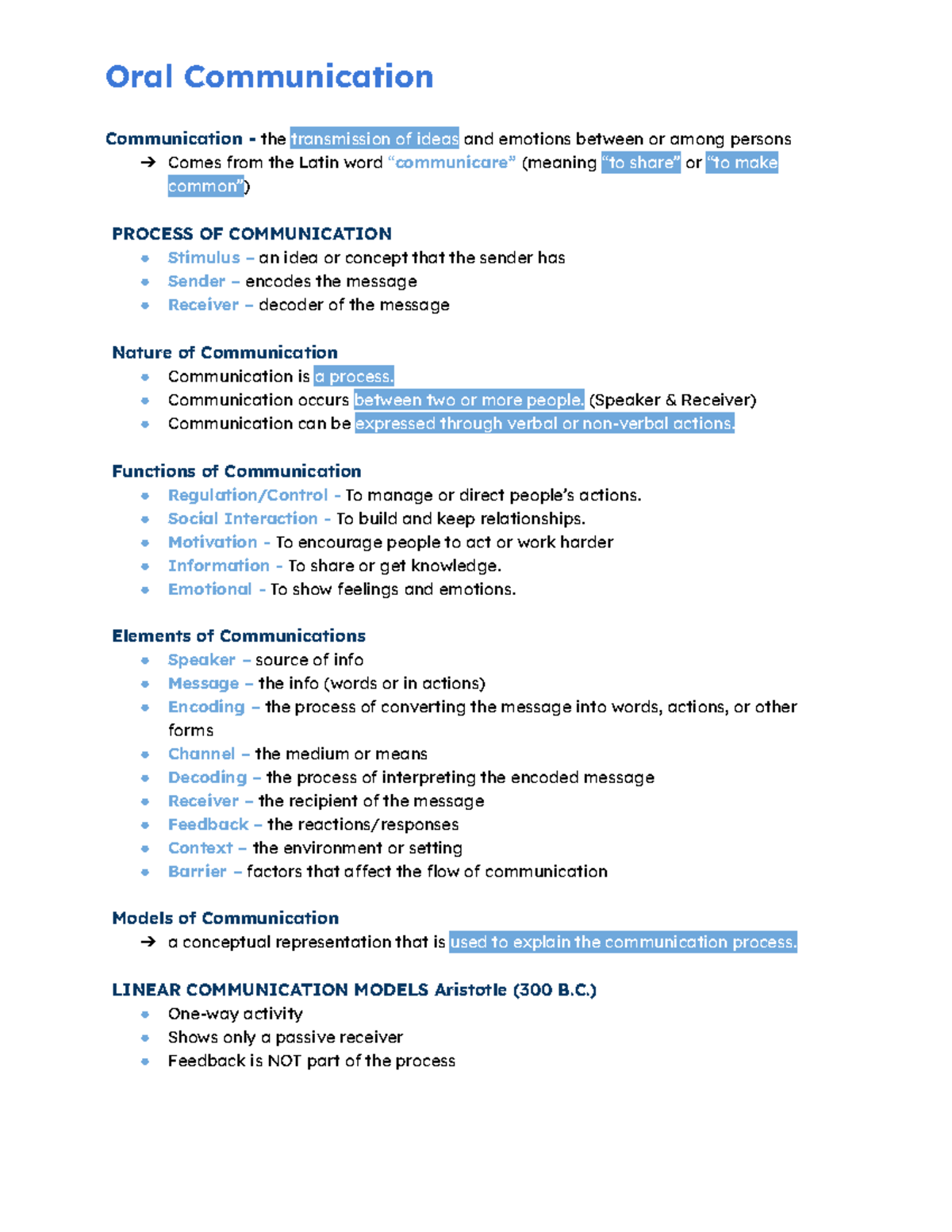 Reviewer for ORAL COMM: Understanding Communication Processes and ...